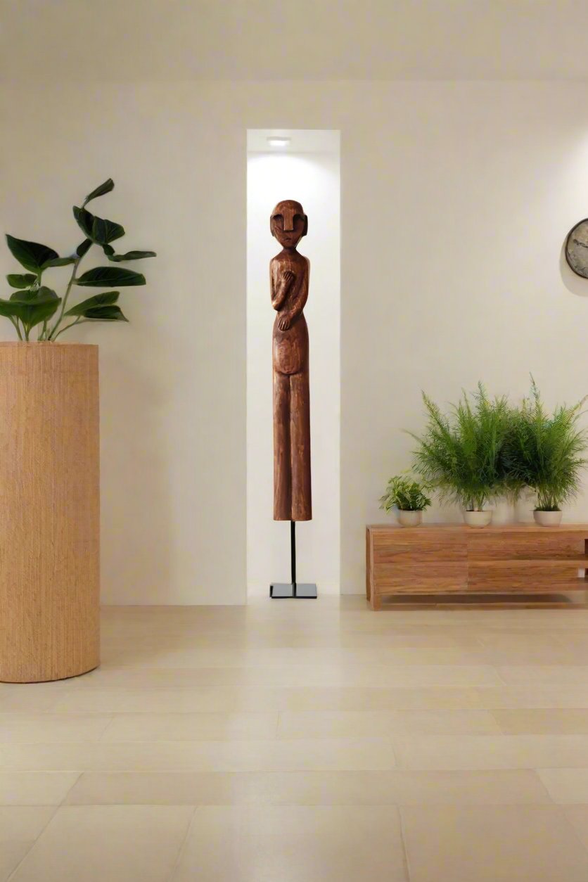 Hand Carved Tall African Wooden Statues Wood Carvings Wood Sculpture