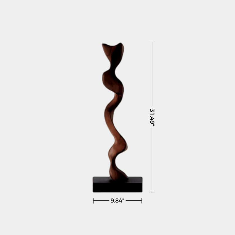 Wood Sculpture Hand Carved Abstract Wooden Sculpture Art Wood Carving