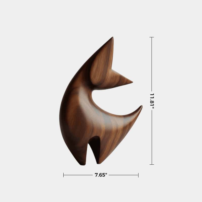 Abstract Animal Wood Sculpture Wooden Cat Sculptures Wood Feline Statue