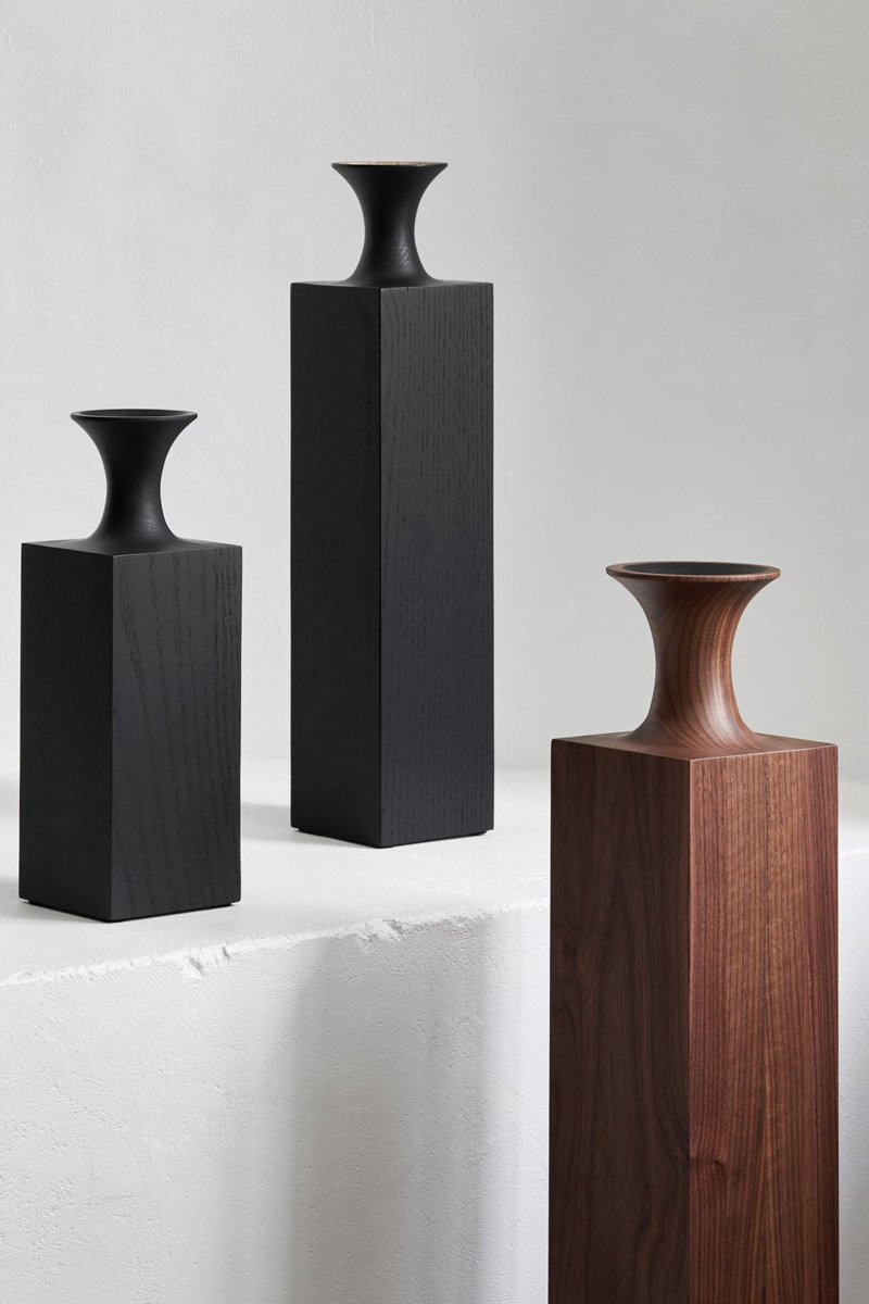 Handcrafted Wooden Decorative Vase Wood Carved Vase Wood Sculpture