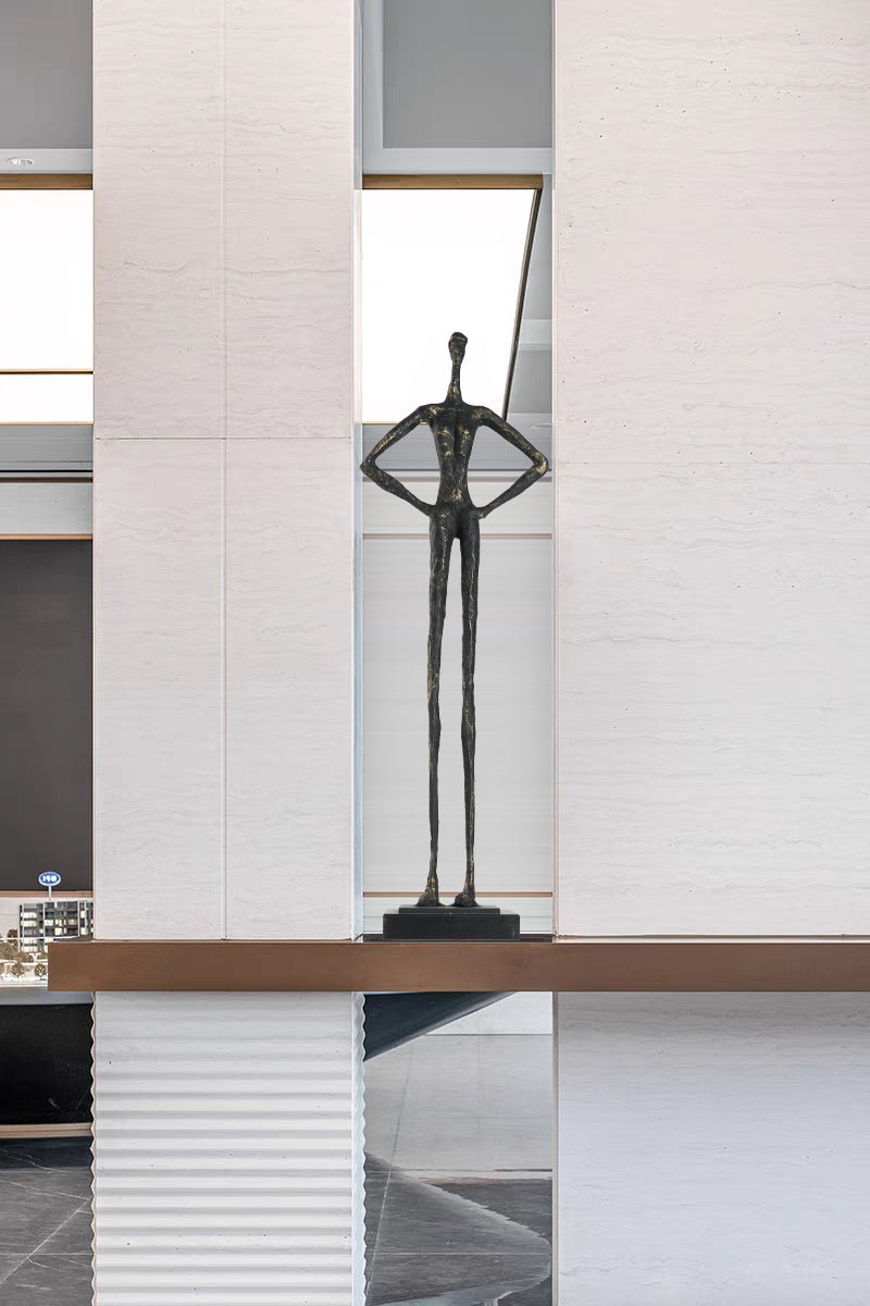 Metal Human Sculpture Metal Figurine Decor Metal Human Figure Statue Art