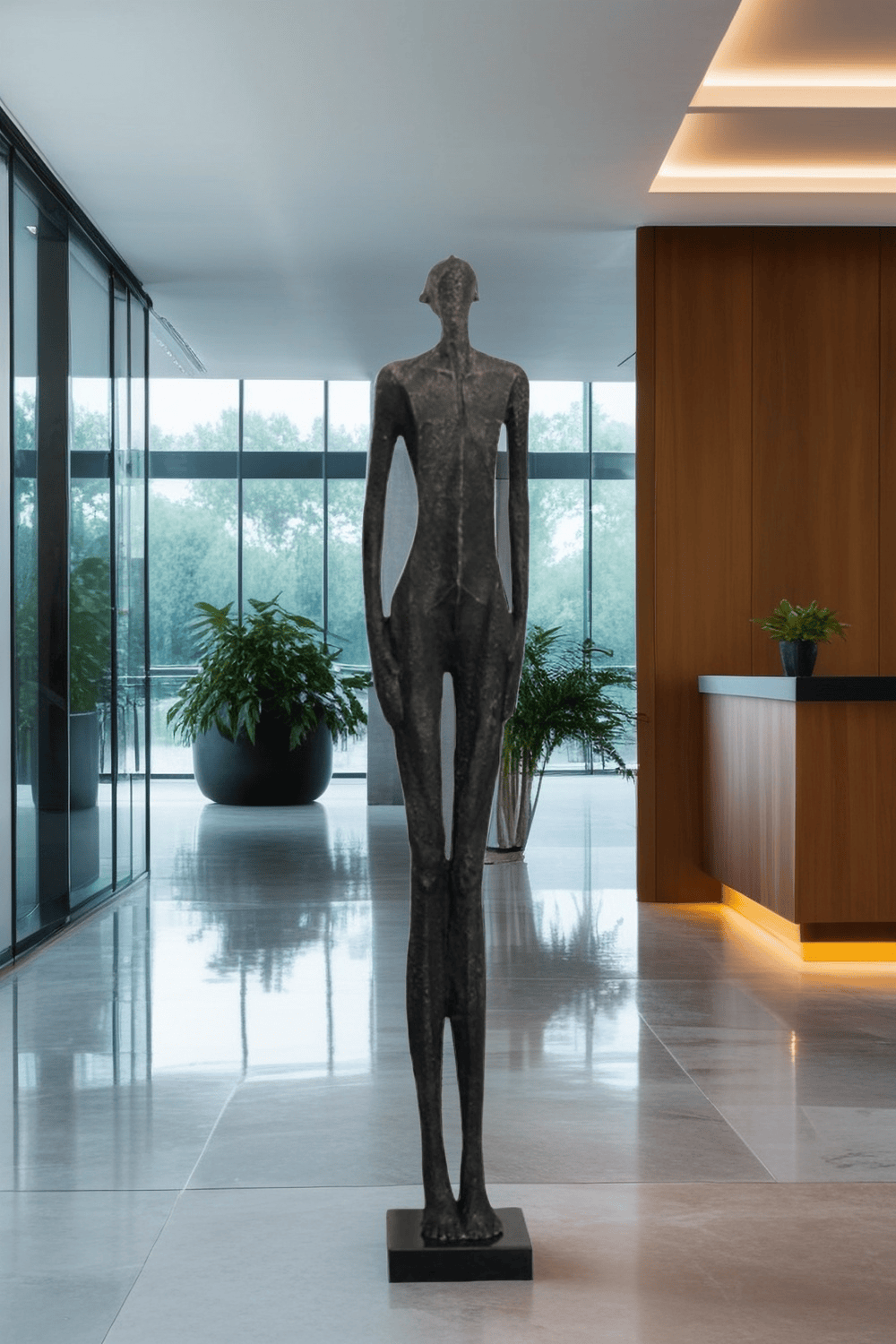Metal Human Sculpture Fiberglass Human Sculpture Floor Standing Sculpture