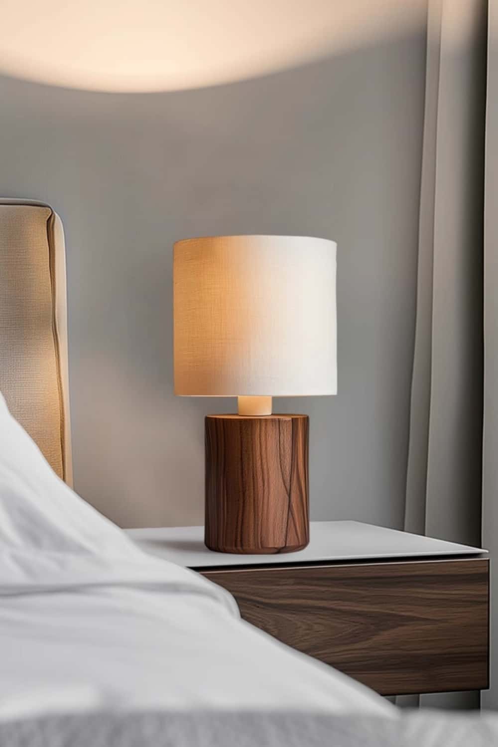 Abstract Wooden Lamp Wood Art Table Lighting Sculptural Wood Table Lamp