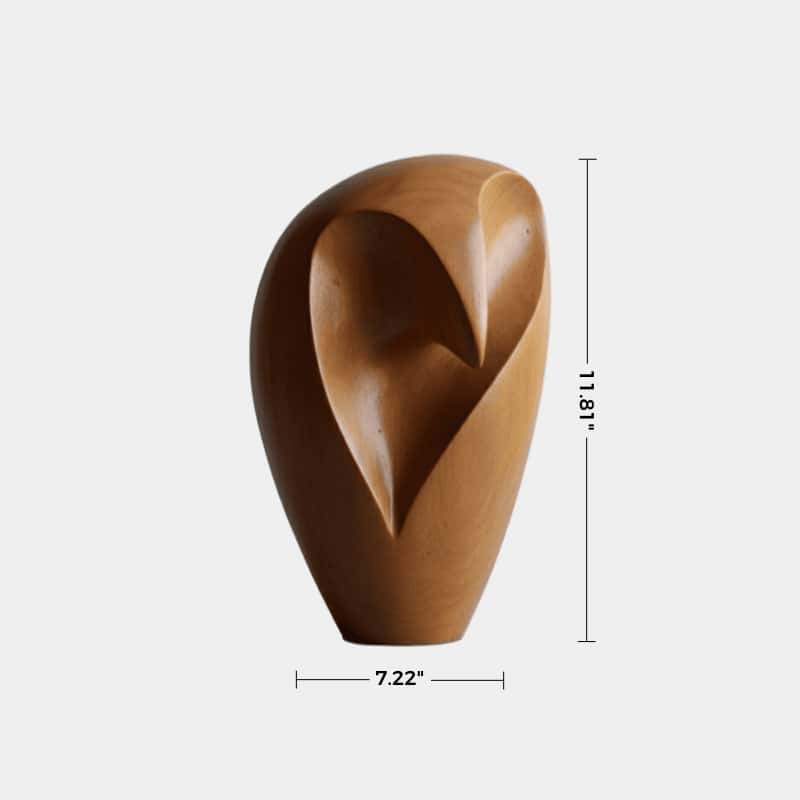 Abstract Wooden Owl Sculpture Handmade Animal Bird Wood Sculpture Art