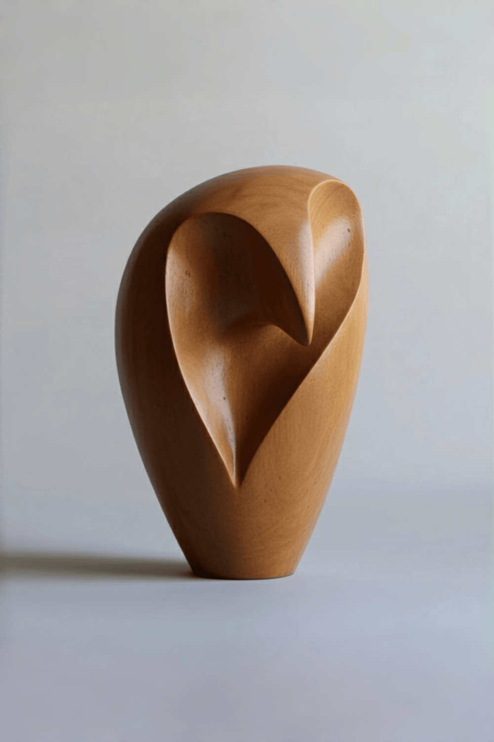 Abstract Wooden Owl Sculpture Handmade Animal Bird Wood Sculpture Art