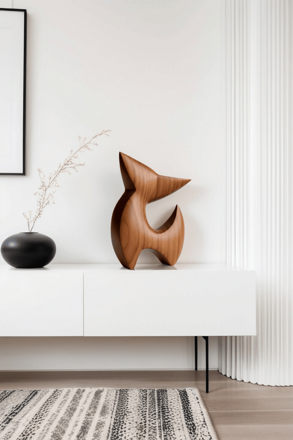Abstract Animal Wood Sculpture Wooden Sculptures Eco Modern Home Art