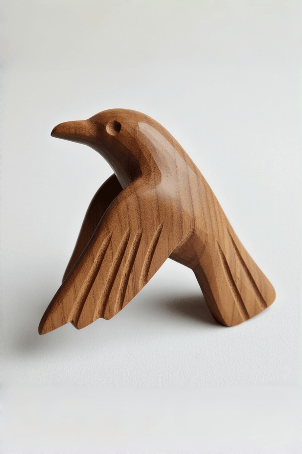 Abstract Wooden Bird Sculpture Handmade Wood Sculpture Modern Art Decor
