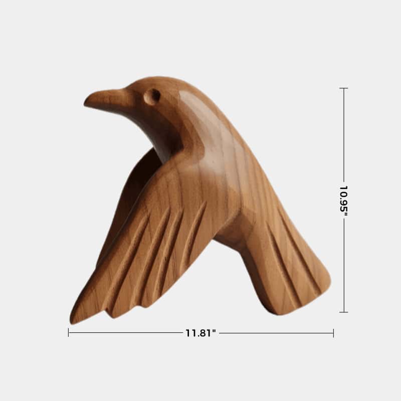 Abstract Wooden Bird Sculpture Handmade Wood Sculpture Modern Art Decor