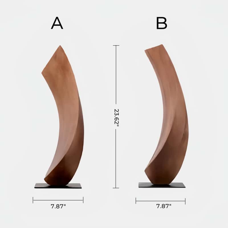 Modern Abstract Hand Carved Wood Sculpture Decorative Wood Carving Art