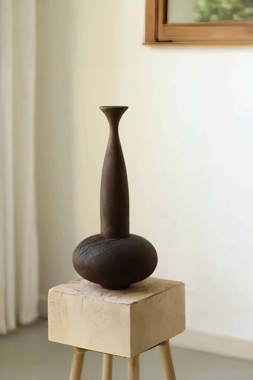 Wood Sculpture Hand Carved Abstract Wooden Sculpture Art Wood Carving