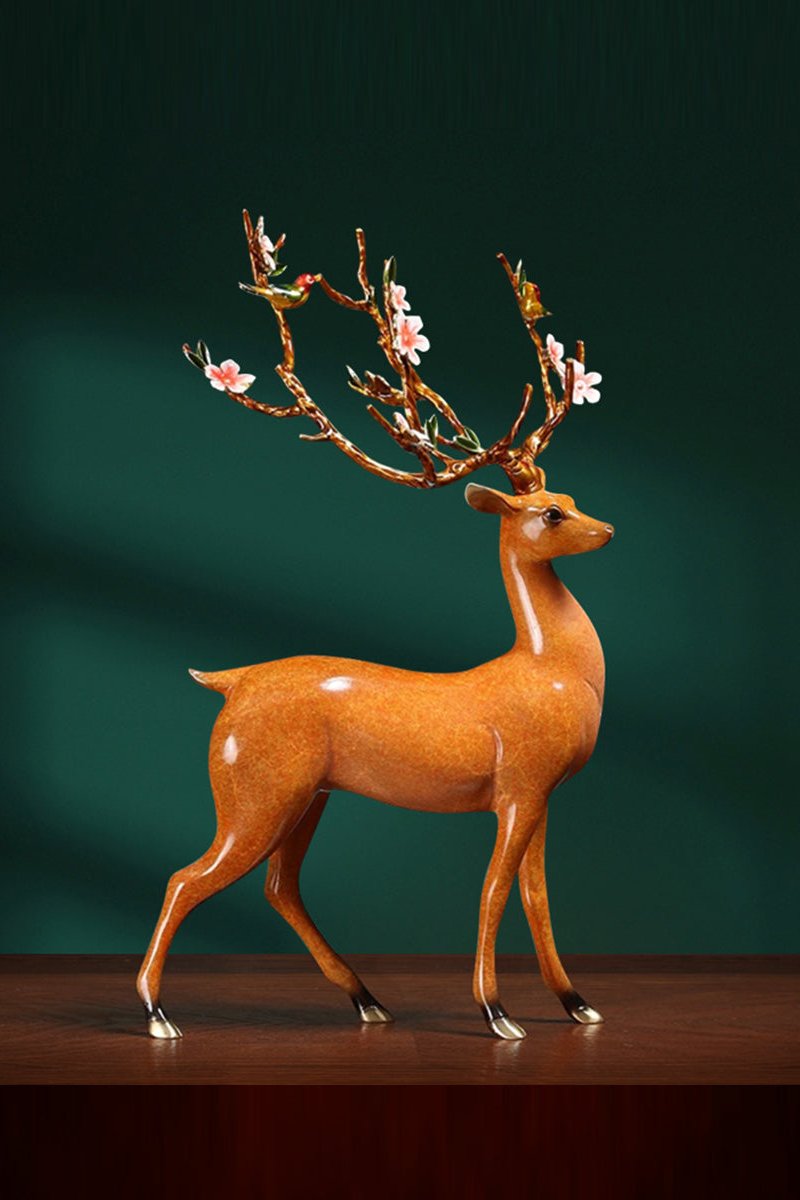 Metal Sculpture Copper Sculpture Copper Statue Metal Animal Sculptures Metal Animal Art Deer Sculpture