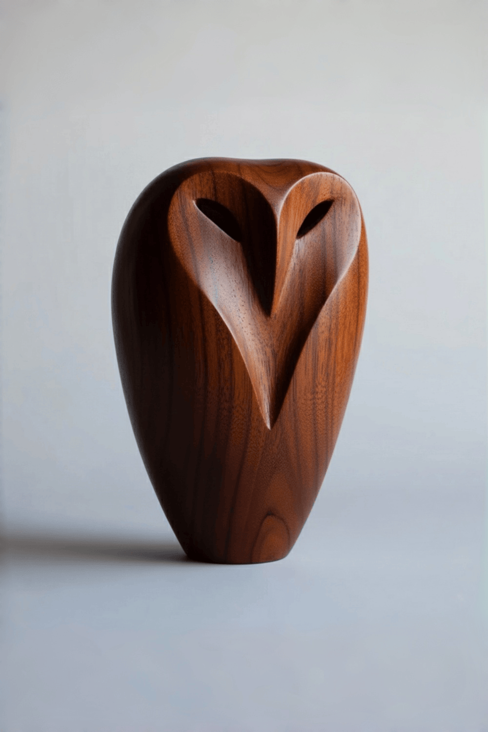Abstract Wooden Owl Sculpture Handmade Animal Bird Wood Sculpture Art