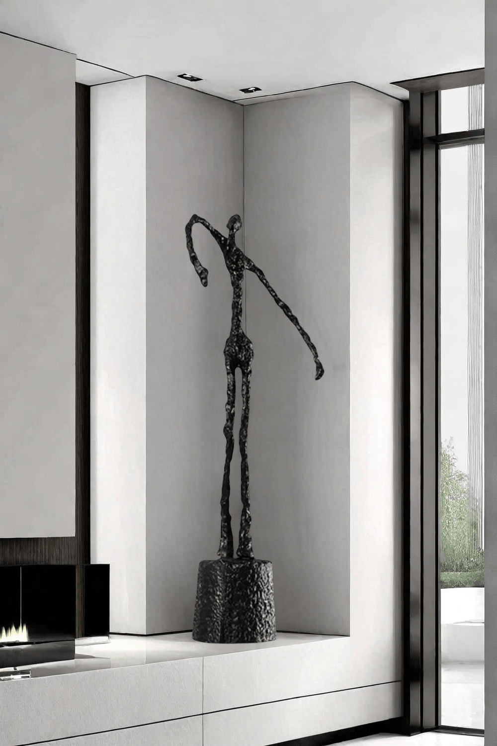 Metal Figure Sculpture Metal People Sculpture Aluminum Statue Metal Man Statue Man Of Steel Sculpture