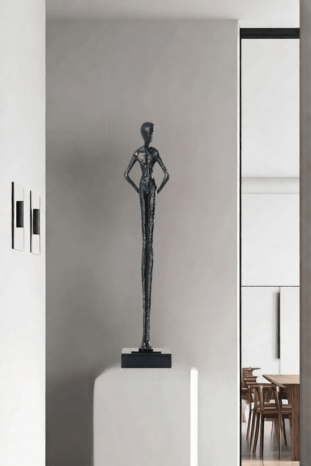 Metal Human Sculpture Metal Figurine Decor Metal Human Figure Statue Art
