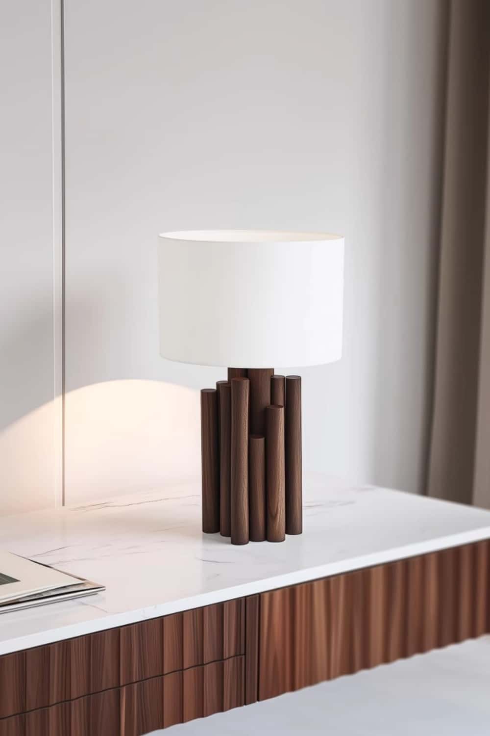 Wooden Table Lamp Wooden Desk Lamp Handmade Desk Lamp Wooden Bedside Lamp