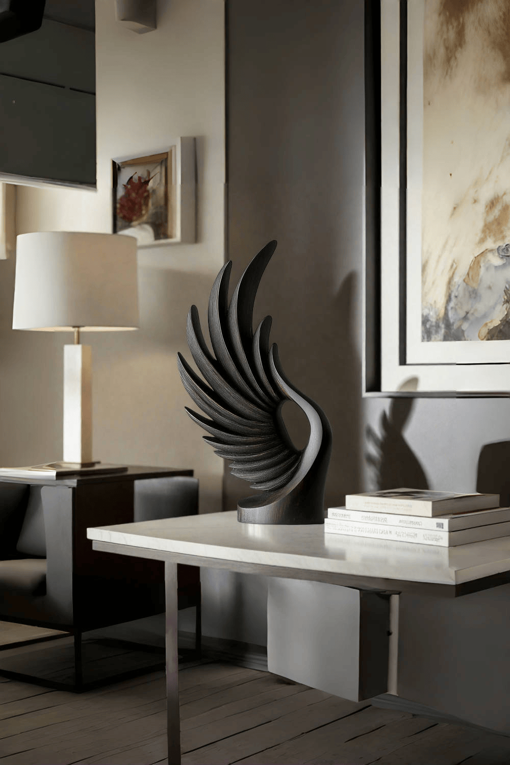 Modern Abstract Wooden Carving Hand Carved Wooden Sculpture Wood Art