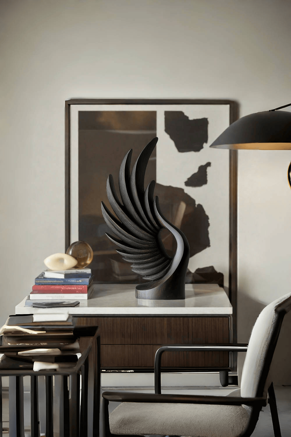 Modern Abstract Wooden Carving Hand Carved Wooden Sculpture Wood Art