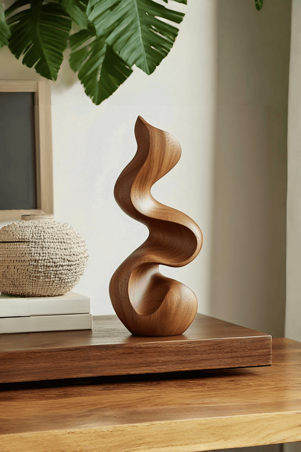 Modern Abstract Wooden Carving Hand Carved Wooden Sculpture Wood Art
