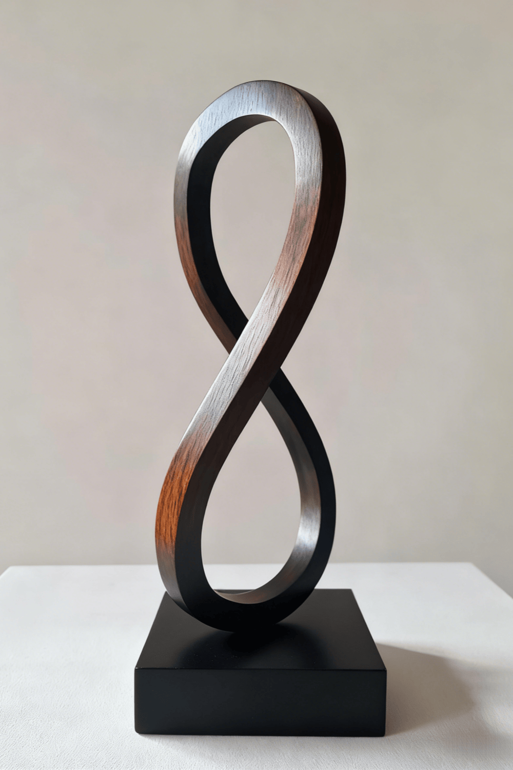 Abstract Wooden Sculpture Modern Handcrafted Wood Art Home Décor Gift