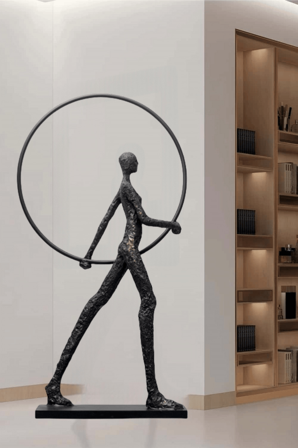 Metal Human Sculpture Fiberglass Human Sculpture Floor Standing Sculpture