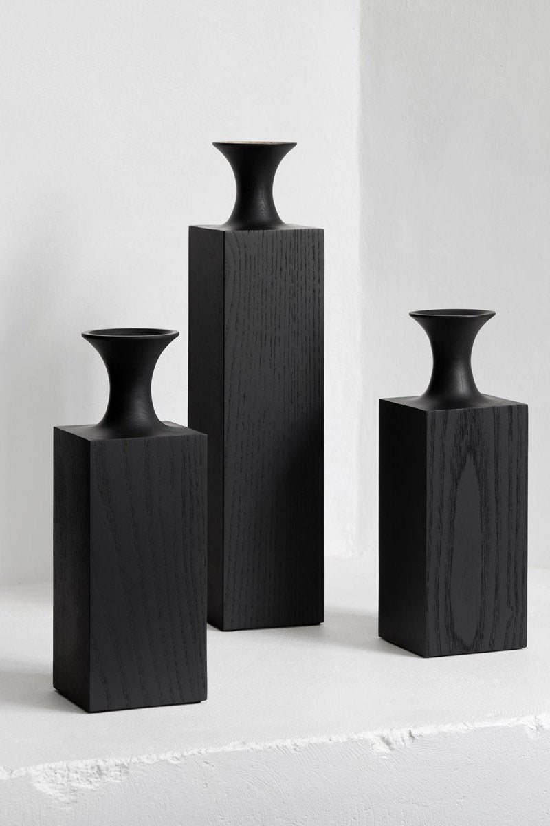 Handcrafted Wooden Decorative Vase Wood Carved Vase Wood Sculpture