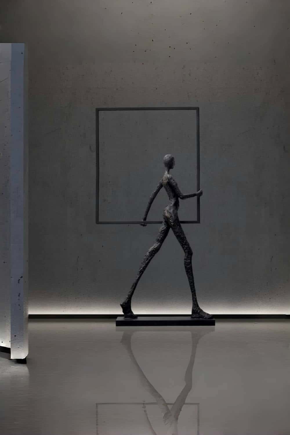 Metal Human Sculpture Fiberglass Human Sculpture Floor Standing Sculpture
