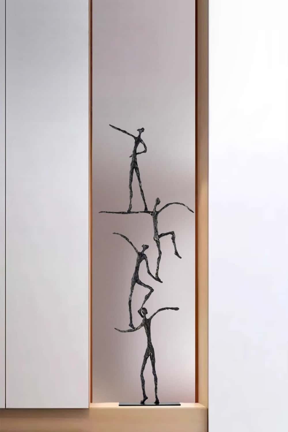 Metal Figure Sculpture Metal People Sculpture Aluminum Statue Metal Man Statue Man Of Steel Sculpture