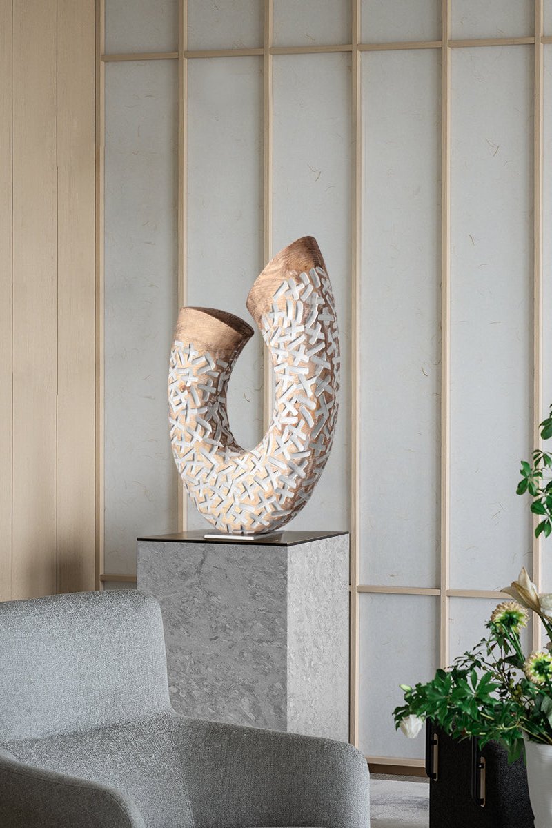 Custom Wood Sculpture Modern Abstract Wood Carving Wooden Sculpture