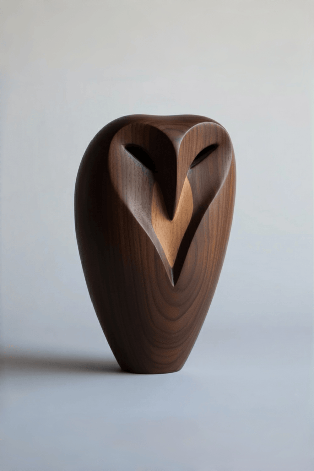 Abstract Wooden Owl Sculpture Handmade Animal Bird Wood Sculpture Art