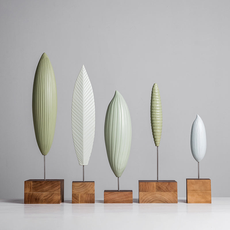 Geometric Abstract Decorative Wood Sculpture Wood Carving Sculpture