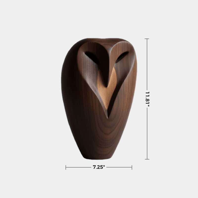 Abstract Wooden Owl Sculpture Handmade Animal Bird Wood Sculpture Art