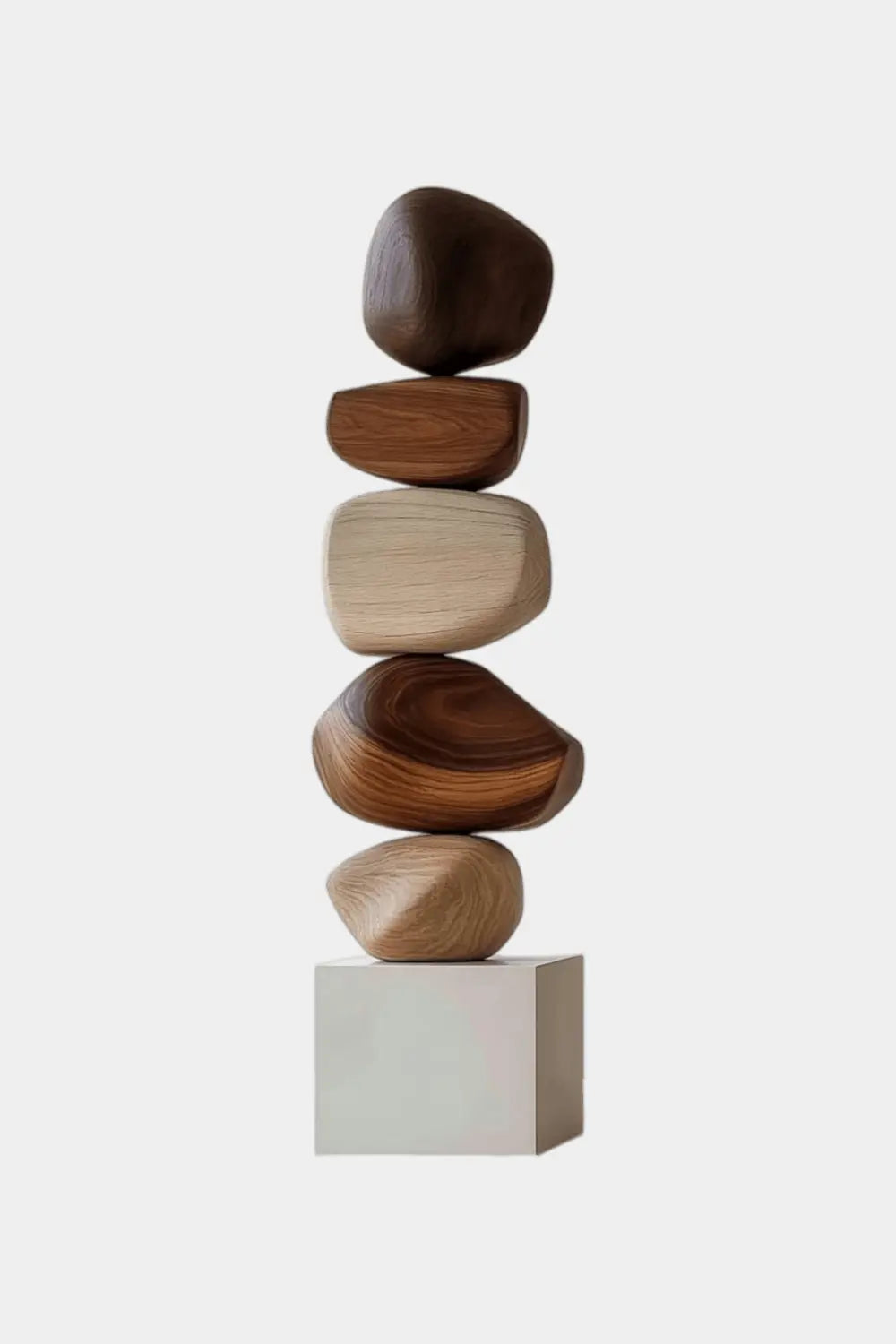 Large Abstract Wooden Floor Sculpture For Modern Minimalist Home Decor And Living Room Art