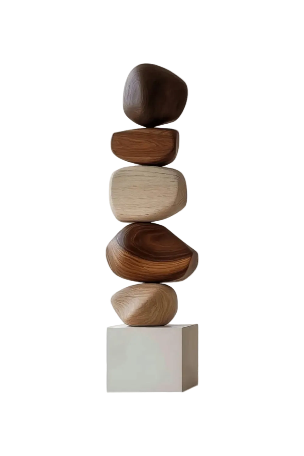 Large Abstract Wooden Floor Sculpture For Modern Minimalist Home Decor And Living Room Art