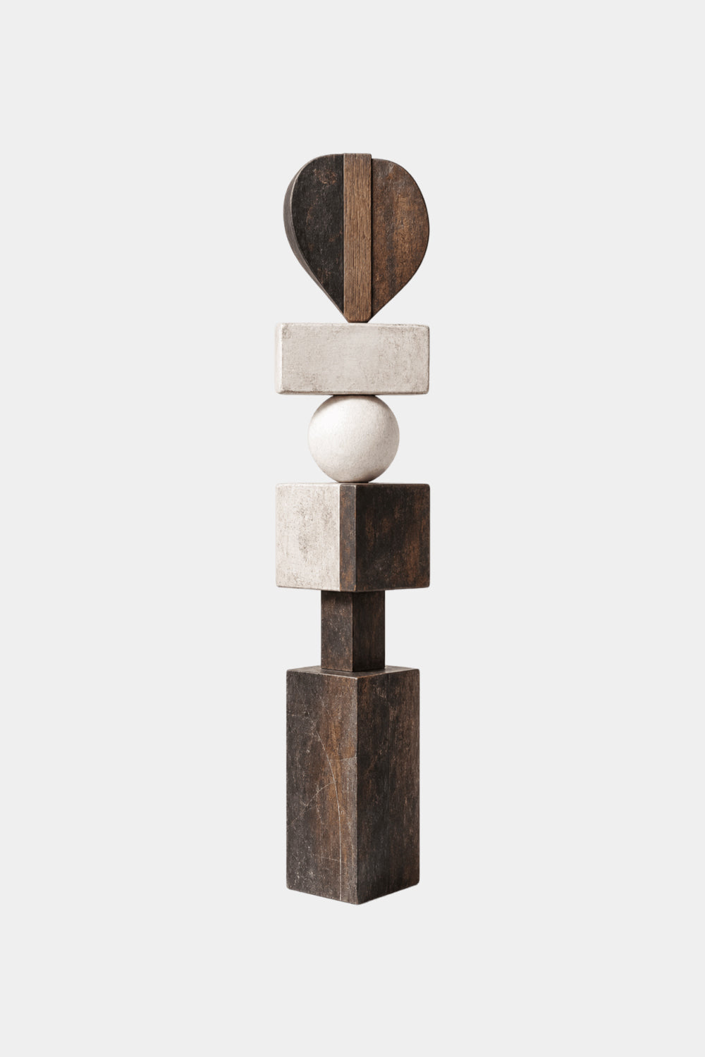 Large Hand-Carved Wooden Sculpture For Modern Living Room Decor Abstract Minimalist Floor Art