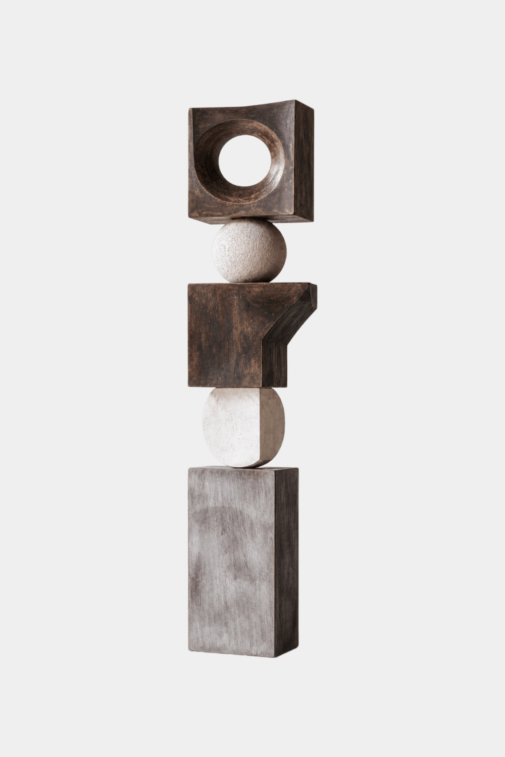 Large Abstract Wooden Floor Sculpture For Modern Minimalist Living Room Decor Handmade