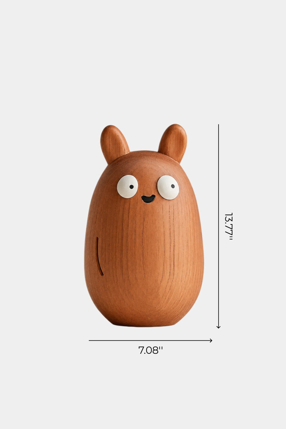 Cute Wood Creature Figurine | Nordic Animal Statue | Playful Nursery Decor