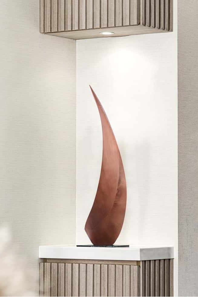 Modern Abstract Hand Carved Wood Sculpture Decorative Wood Carving Art