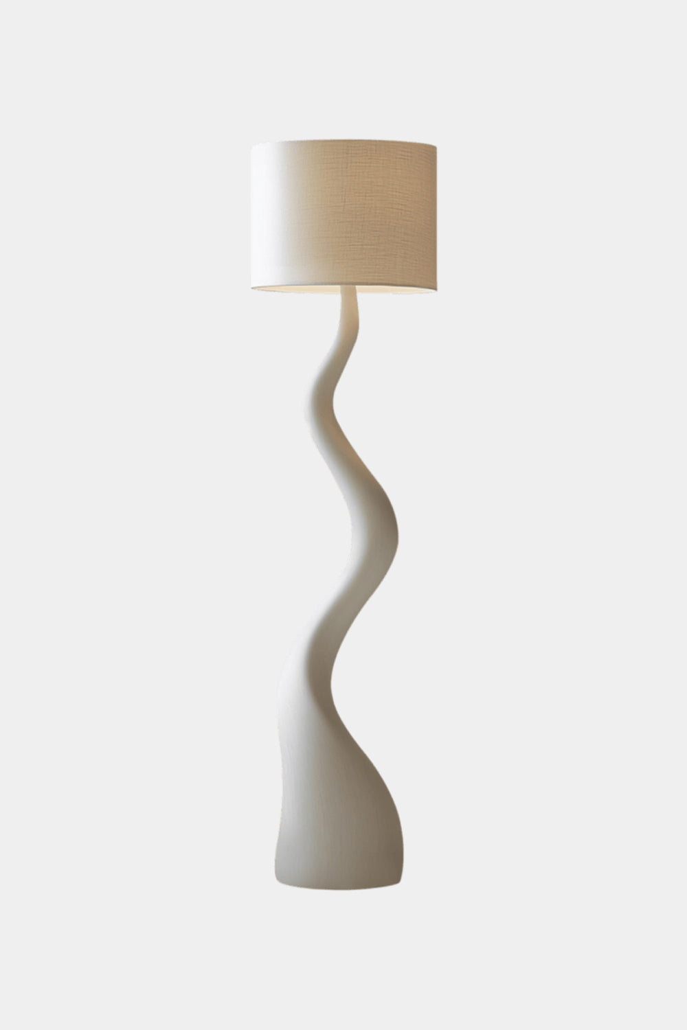 Modern Wooden Floor Lamp With Abstract Serpentine Form For Living Room Decor