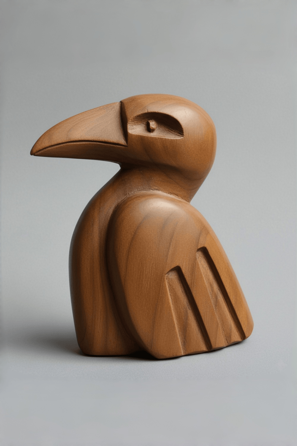 Abstract Wooden Bird Sculpture Handmade Wood Sculpture Modern Art Decor