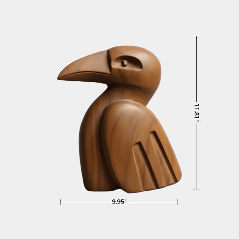 Abstract Wooden Bird Sculpture Handmade Wood Sculpture Modern Art Decor