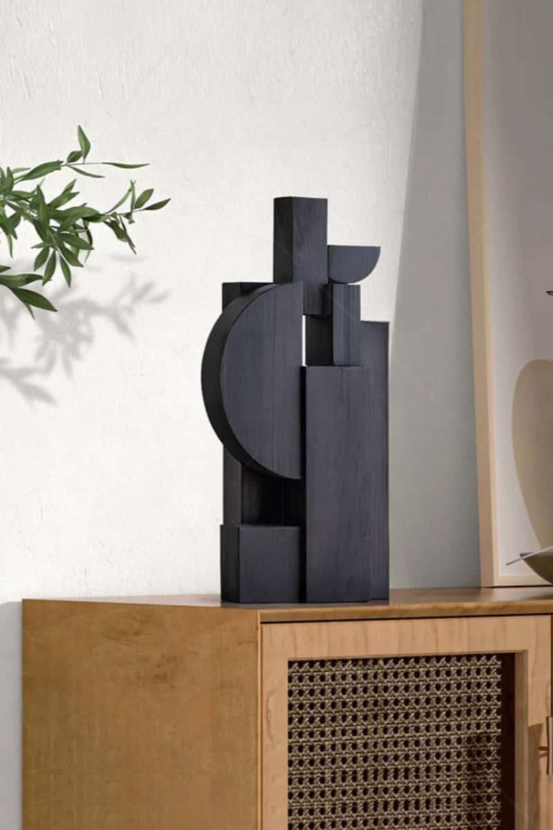 Hand Carving Wood Sculpture Wood Crafts Wood Art Diy Gift Wooden Carving Home Decor Modern Sculpture