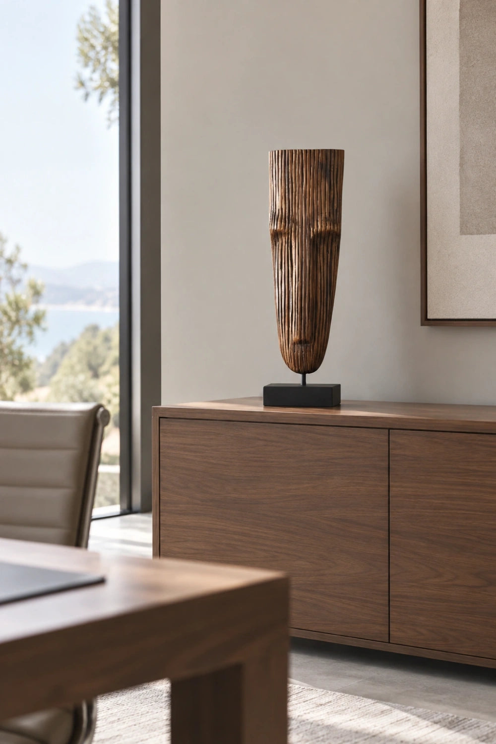 Abstract Wood Sculpture Modern Wood Abstract Art Handmade Face Wood Sculpture Original Art Unique Modern Art
