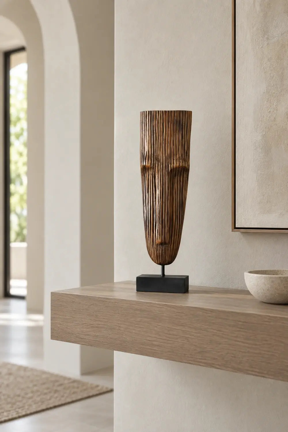 Abstract Wood Sculpture Modern Wood Abstract Art Handmade Face Wood Sculpture Original Art Unique Modern Art