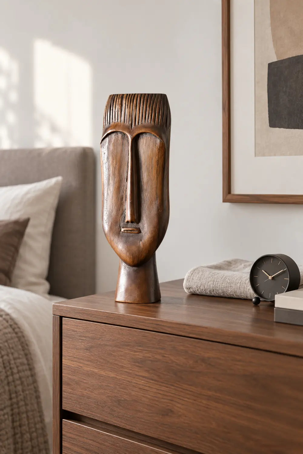 Hand Carving Abstract Ornament Art Ornament Desktop Decoration Natural Wood Sculpture