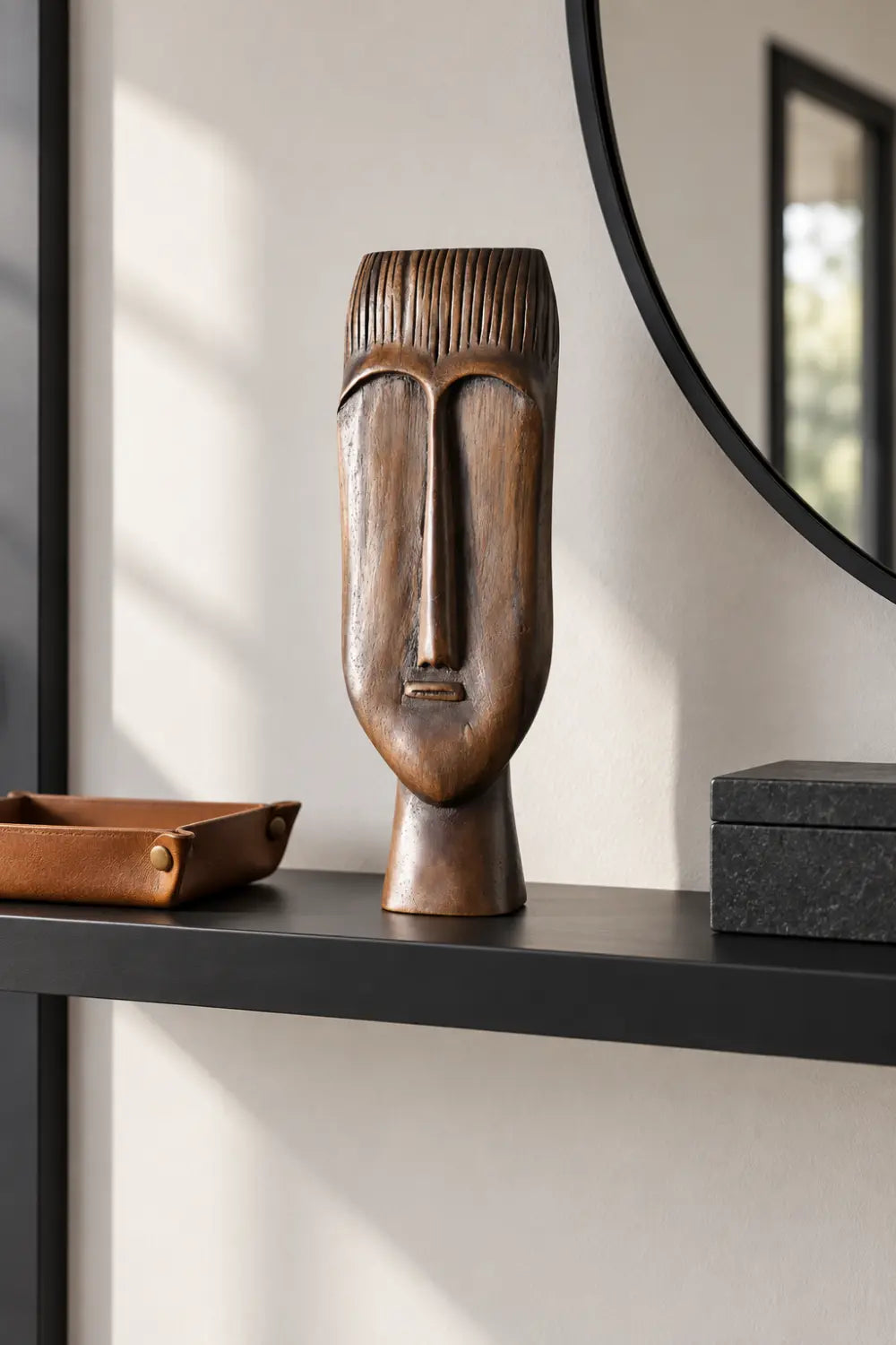 Hand Carving Abstract Ornament Art Ornament Desktop Decoration Natural Wood Sculpture