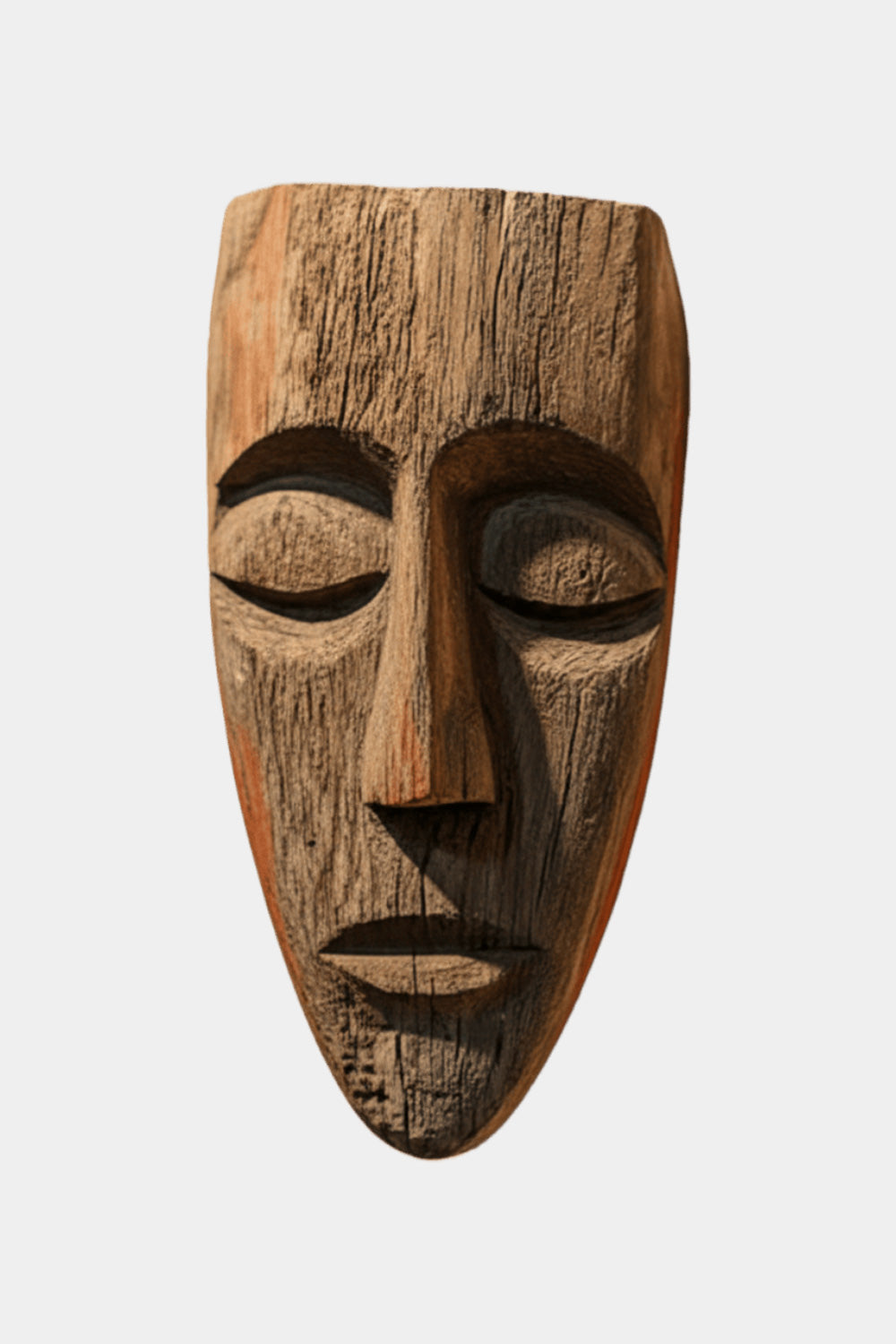 African Wooden Wall Mask Sculpture Hand Carved Tribal Ethnic Art Décor