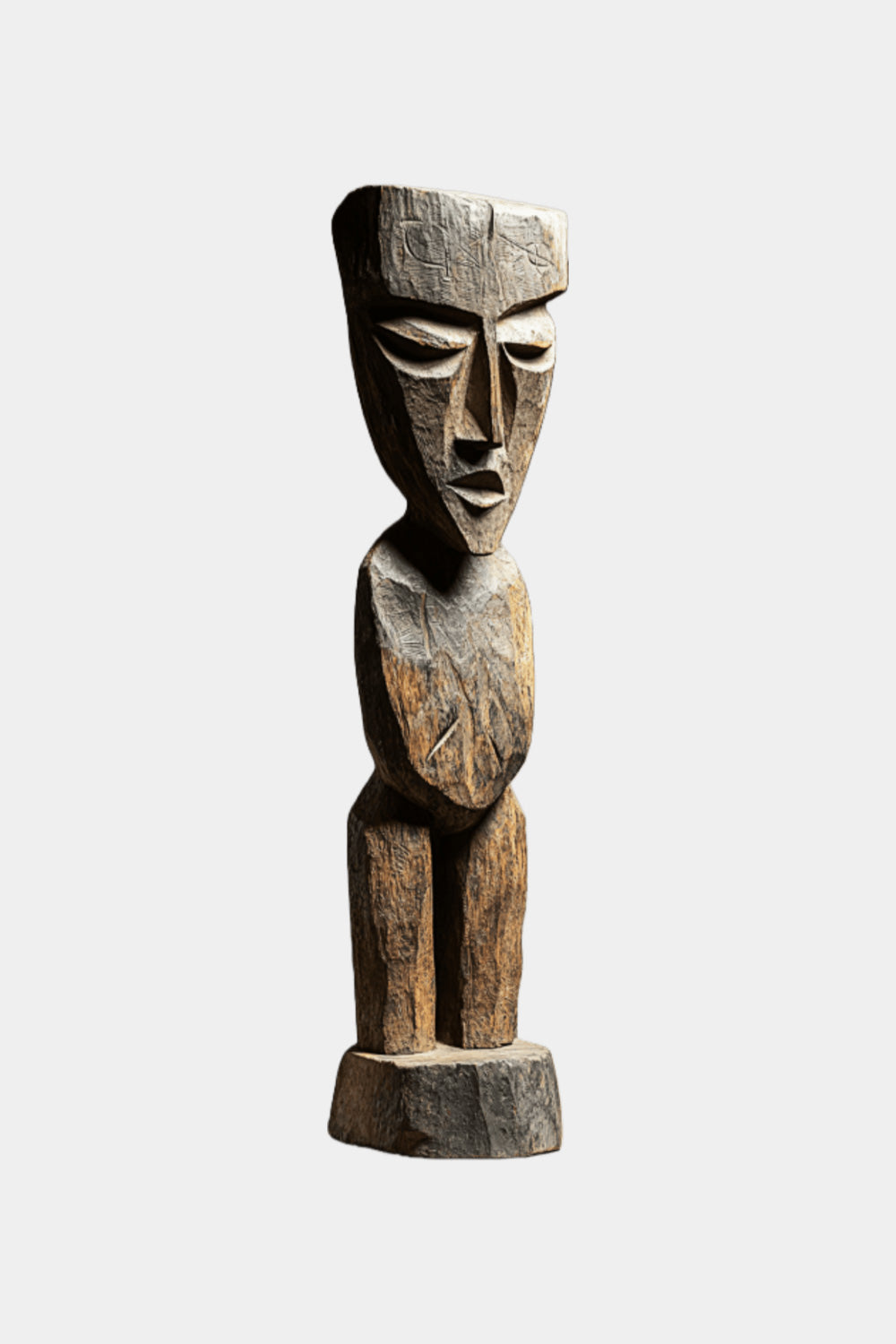 African Large Abstract Wooden Sculpture Tribal Art Decor Wooden Statues