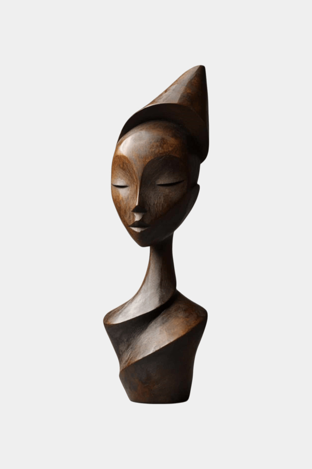 Abstract African Woman Wooden Sculpture Hand Carved Modern Ethnic Art Décor