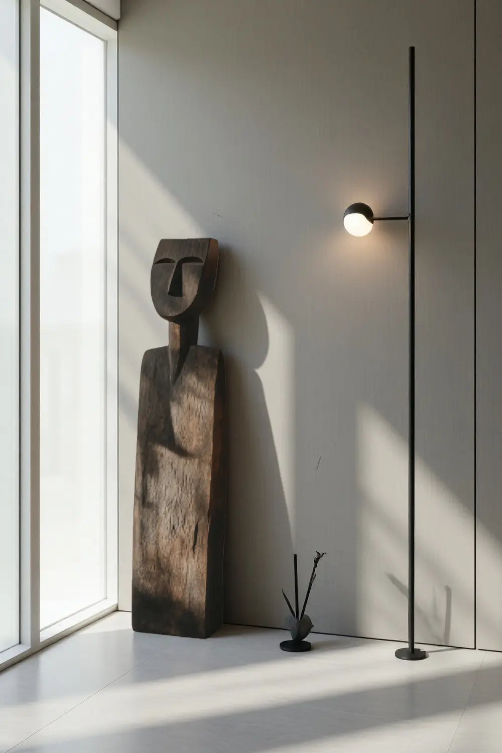 African Large Abstract Wooden Sculpture Tribal Art Decor Wooden Statues