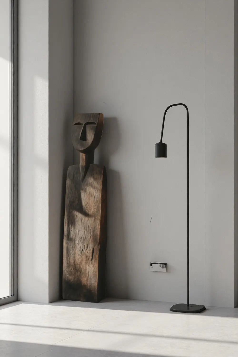 African Large Abstract Wooden Sculpture Tribal Art Decor Wooden Statues